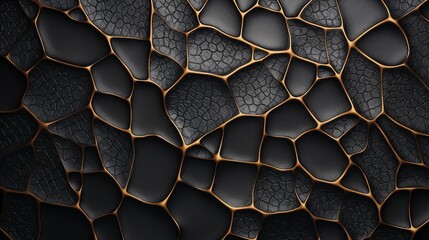Detailed Abstract Pattern Featuring Metallic and Leather-Like Textures in Geometric Forms