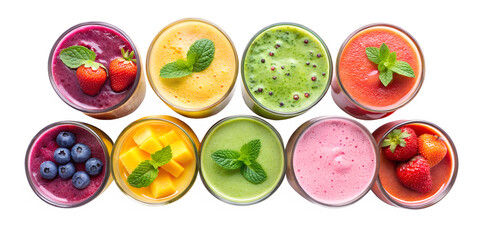 set of easter eggs with flowers