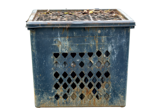 Innovative Trash Bin with Ventilation Holes for Enhanced Airflow and Odor Control with isolated on transparent background