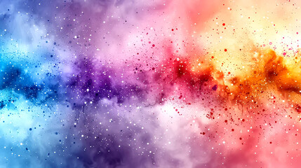Vibrant cosmic explosion of colors illuminating the vast universe
