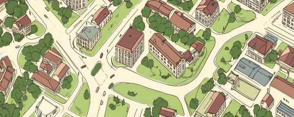 Fototapeta premium City Street Map