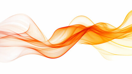 Obraz premium Flowing orange and yellow abstract waves. Wisp. Illustration