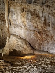 Grotta di Frasassi, Genga, Ancona, Italy. Cave, stalagmite, stalactite