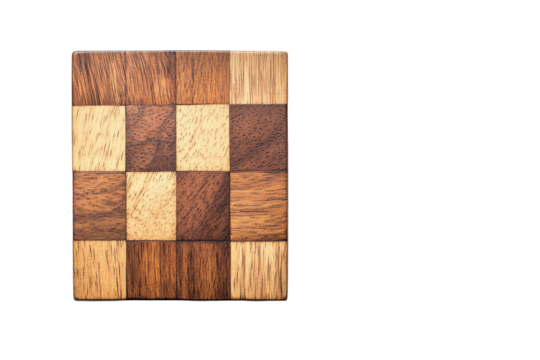 Handcrafted Wooden Chessboard, Perfect for Strategy Lovers and Collectors with isolated on transparent background