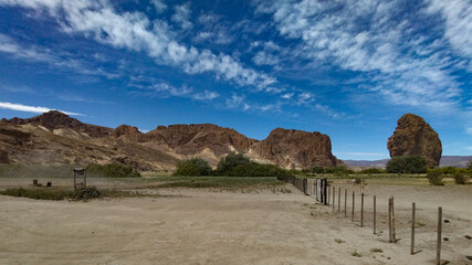 Piedra parada rock formation, chubut province, argentina