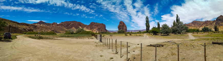 Piedra parada rock formation, chubut province, argentina