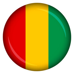 Fototapeta premium Guinea flag circle pin and badge
