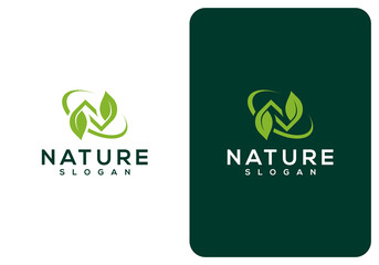 Letter N Leaf Icon Vector Logo Design. Green Nature Logo.