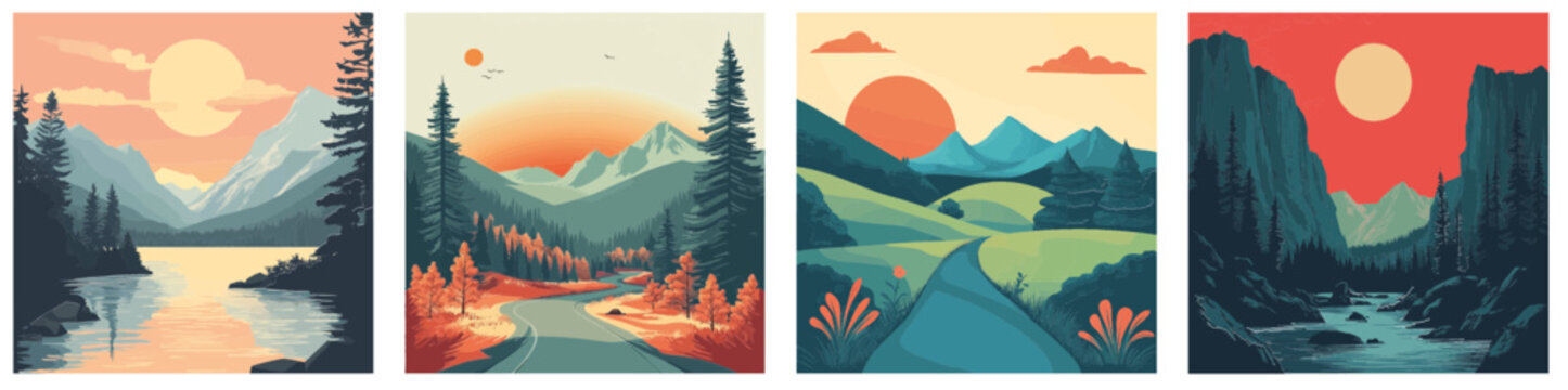 Vektorgrafik aus dem Package: flat, retro, vintage, modern, art, zeitgeist, film, movie, poster, kunstdruck