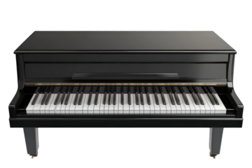 Modern Electric Piano Isolated on Transparent Background