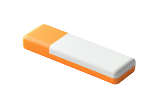 Shaped Eraser Isolated on Transparent Background