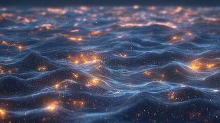 Ethereal Quantum Fields: Cosmic Energy Waves in Photorealistic Detail