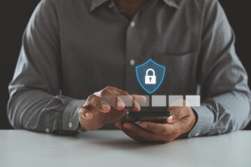 OTP One time password security authentication. Cyber security in two-step verification. Account...