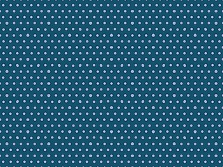a seamless pattern of light blue circles with dark blue outlines on a teal blue background.