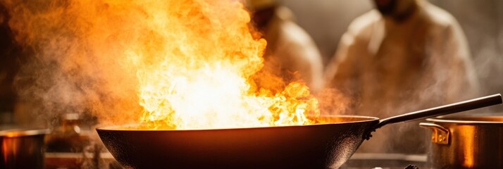 Molten metal is being poured into casting molds, creating sparks and flames in an industrial hall during an intense metalworking process. Generative AI