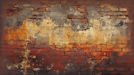 Obraz premium Backgrounds Old Brick Wall Rustic Weathered Appearance Background
