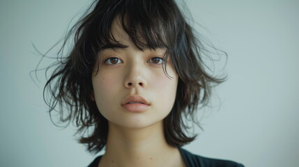若い女性のファッションモデル　ポートレート