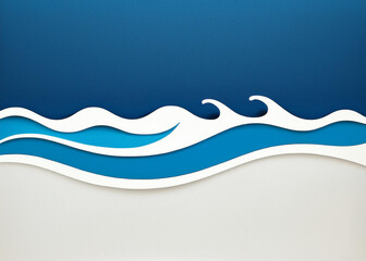 Nature-inspired coastal skyline with ocean and beach elements in a modern minimalist design.