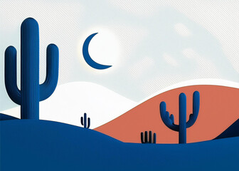 Nature-inspired desert skyline featuring elegant natural elements with clean and modern design.