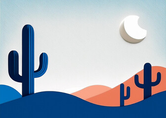 Nature-inspired desert skyline featuring elegant natural elements with clean and modern design.