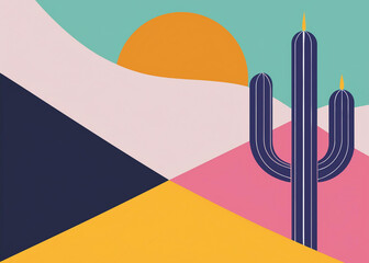 Nature-inspired desert skyline featuring elegant natural elements with clean and modern design.