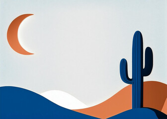 Nature-inspired desert skyline featuring elegant natural elements with clean and modern design.