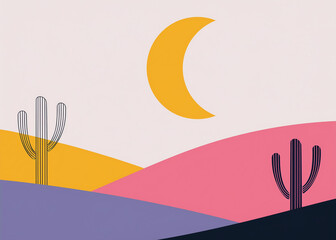 Nature-inspired desert skyline featuring elegant natural elements with clean and modern design.