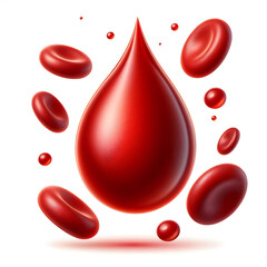 Obraz premium Red blood cells stream. Healthy human platelets, red and white blood cells under microscope. Magnified of platelets cells in blood plasma. 3d illustration. Vector illustration EPS 10 