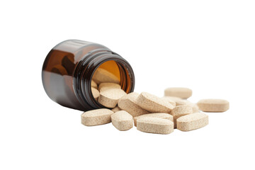 Natural Joint Health Tablet Isolated on Transparent Background