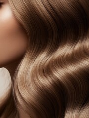 Fototapeta premium Classic side profile with chocolate waves for beauty advertising