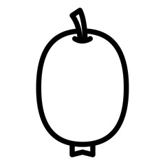 kiwi icon with line style