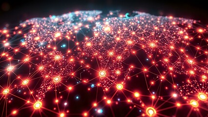 Naklejka premium Cybernetic Art Nouveau Data Visualization