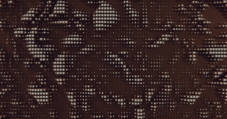 Abstract Geometric Pattern Dark Red Black and White Background With Cubes and Spheres