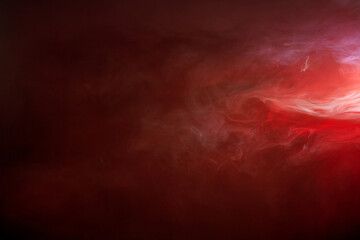 Red Mysterious Fog Drifting on a black background