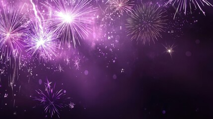 Fototapeta premium 2025 number design with fireworks and stars