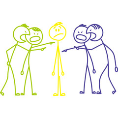 Cartoon hand drawn stick man