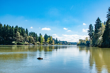 Lake Oswego Willamette River Shoreline in Portland, Oregon
