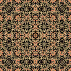  Seamless flourish laced ornament, ornamental texture, woven laced abstract pattern,  on dark background