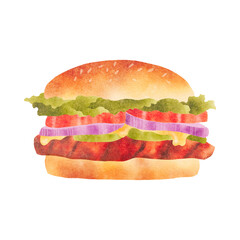 Hamburger Watercolor