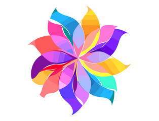 Fototapeta premium Colorful flower with many petals