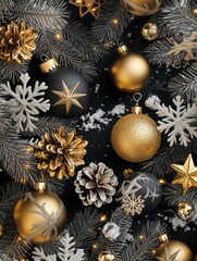 Fototapeta premium Celebration Festive Christmas Ornaments