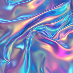 Obraz premium Holographic rainbow foil iridescent texture abstract, abstract background with waves
