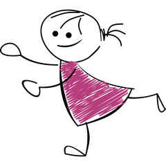 Hand Drawn Childish Kid Drawing