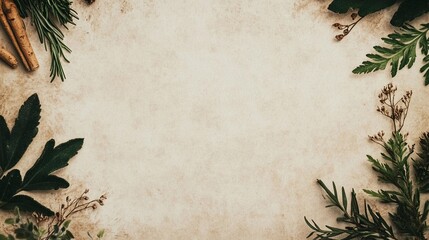 Healing note mock-up designed around traditional medicine, featuring natural remedies, botanical themes, and rustic design elements for wellness inspiration