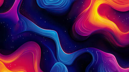 Obraz premium Surreal abstract patterns with layered geometric elements, neon glows, dynamic shadows, cosmic undertones, ultra-detailed, ultra-realistic 