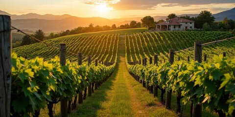 Scenic Vineyards and Winemaking Charm