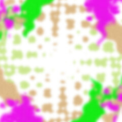 An abstract transparent psychedelic wavy vignette design element overlay.