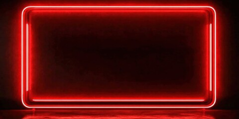 A striking retro banner featuring an eye-catching red neon sign.