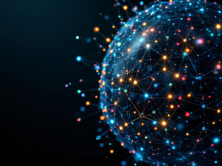 Network, Connectivity, Digital, Technology, Globe, Nodes, Lines, Dots, Spherical, Web, Internet, Data, Information, Global, Communication, Interconnected, Modern, Futuristic, Innovation, Progress, Adv