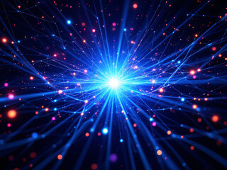 Network, Connectivity, Digital, Technology, Nodes, Lines, Dots, Blue, Glowing, Web, Internet, Data, Information, Communication, Links, Grid, Matrix, Cyberspace, Virtual, Online, Interconnected, Wires,